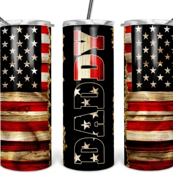 Daddy Patriotic Flag 30 ounce stainless steel insulated tumbler - Picture 9 of 9
